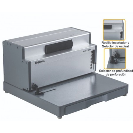 312-ENCUADERNADORA ESPIRAL METALICA 200ER FELLOWES 0037702