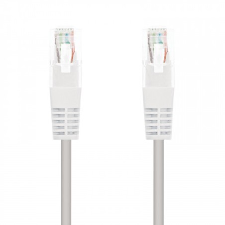 31222-Nanocable CABLE RED LATIGUILLO RJ45 CAT.6 UTP AWG24, BLANCO, 1.0 M