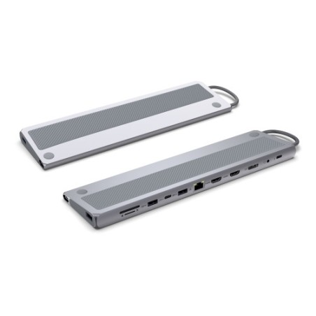 31256-Ewent EW1150 base para portatil y replicador de puertos Alambrico USB 3.2 Gen 1 (3.1 Gen 1) Type-C Aluminio