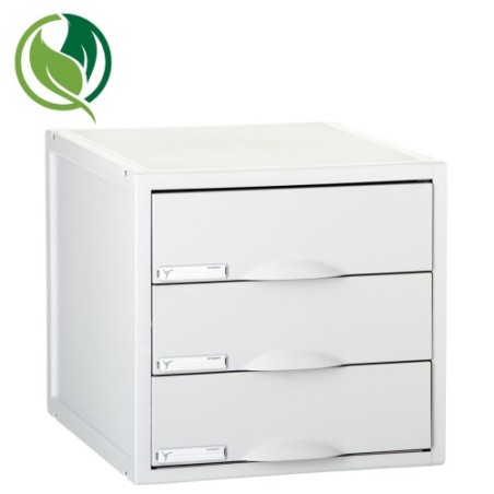 31271-MODULO ARCHISYSTEM DE 3 CAJONES 356X316X303 MM GRIS ARCHIVO 2000 8403C GS