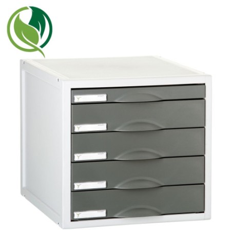 31273-MODULO ARCHISYSTEM DE 5 CAJONES 356X316X303 MM GRAFITO ARCHIVO 2000 8405C GF