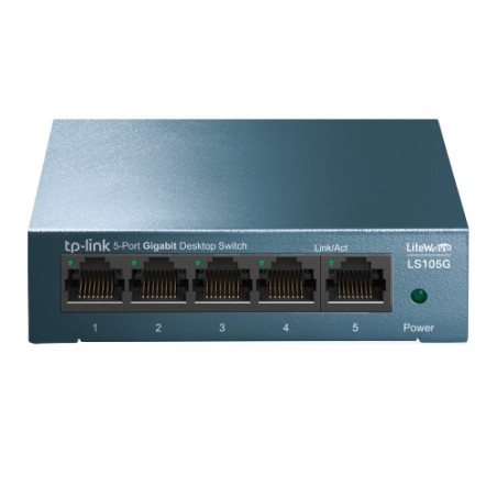 3128-TP-Link LS105G No administrado Gigabit Ethernet (10/100/1000) Azul