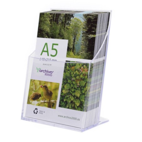 31285-PORTAFOLLETOS SOBREMESA PREMIUM A5 VERTICAL 95x160x210MM ARCHIVO 2000 6142CSTP