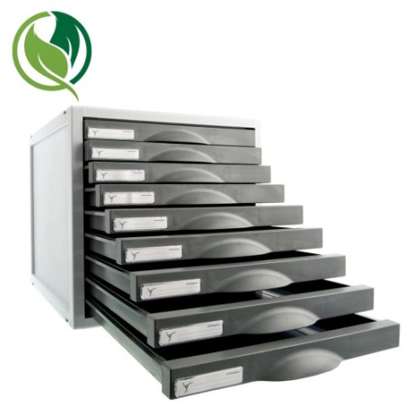 31313-MODULO ARCHISYSTEM DE 9 CAJONES 356X316X303 MM GRAFITO ARCHIVO 2000 8409C GF