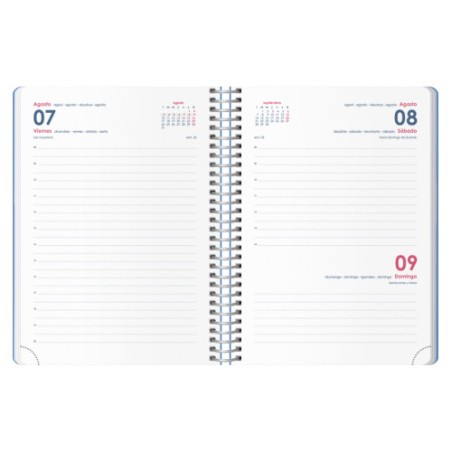 31323-AGENDA 2026 SYNCRO ESPIRAL DIA PAGINA 15 X 21 CM. AZUL DOHE 11628 - 26