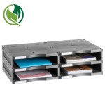 31346-MODULO SOSTENIBLE DE CLASIFICACION 4 COMPARTIMENTOS 360X600X165 MM. COLOR NEGRO ARCHIVO 2000 6522 NE