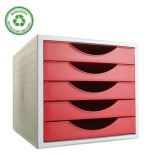 31472-MODULO ECOGREEN 5 CAJONES 100% RECICLADO Y RECICLABLE DIN A4 FOLIO Y SUBCARPETA MEDIDAS: 340X270X260 MM CARCASA GR