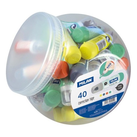3148-BOTE 40 CINTAS CORRECTORAS MINI 5MMX6M MILAN 1301940SNC