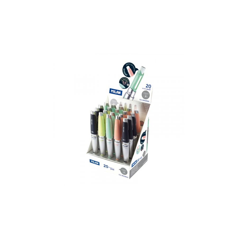 3158-EXPOSITOR 20 PORTAMINAS CAPSULE SLIM SILVER MILAN 185028920