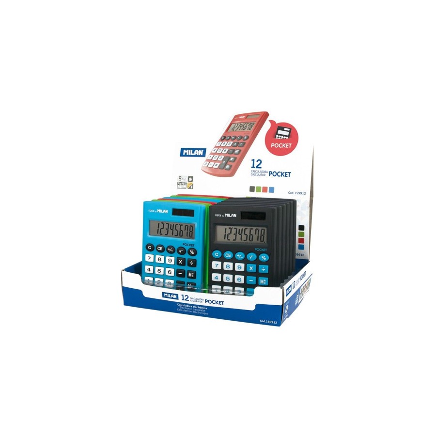 3174-Milan 159912 calculadora Bolsillo Calculadora basica Multicolor