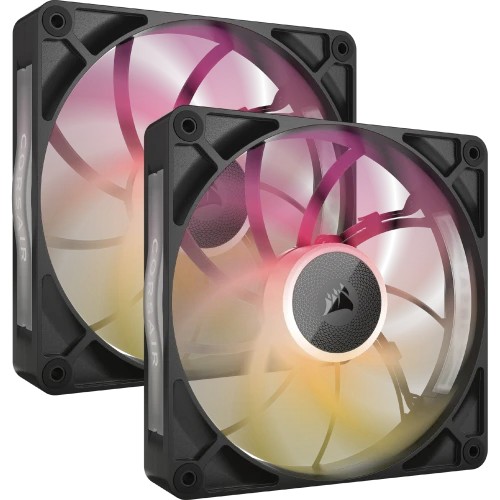 31765-Corsair iCUE LINK RX140 MAX RGB Carcasa del ordenador Ventilador 14 cm Negro 2 pieza(s)