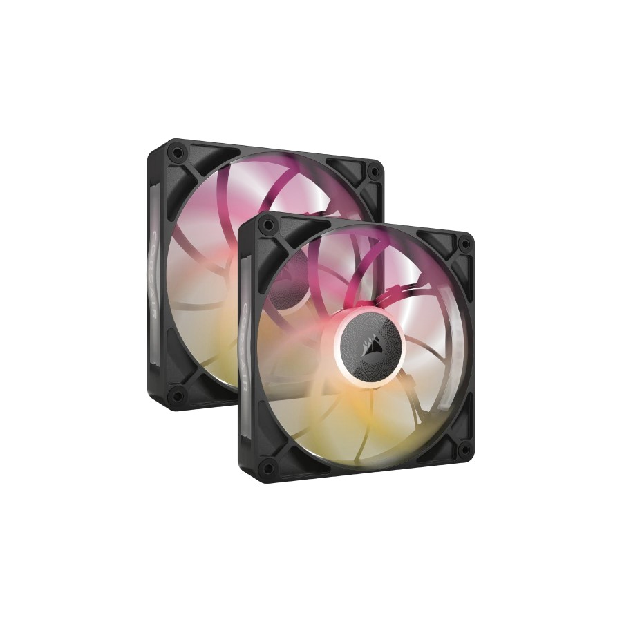 31765-Corsair iCUE LINK RX140 MAX RGB Carcasa del ordenador Ventilador 14 cm Negro 2 pieza(s)