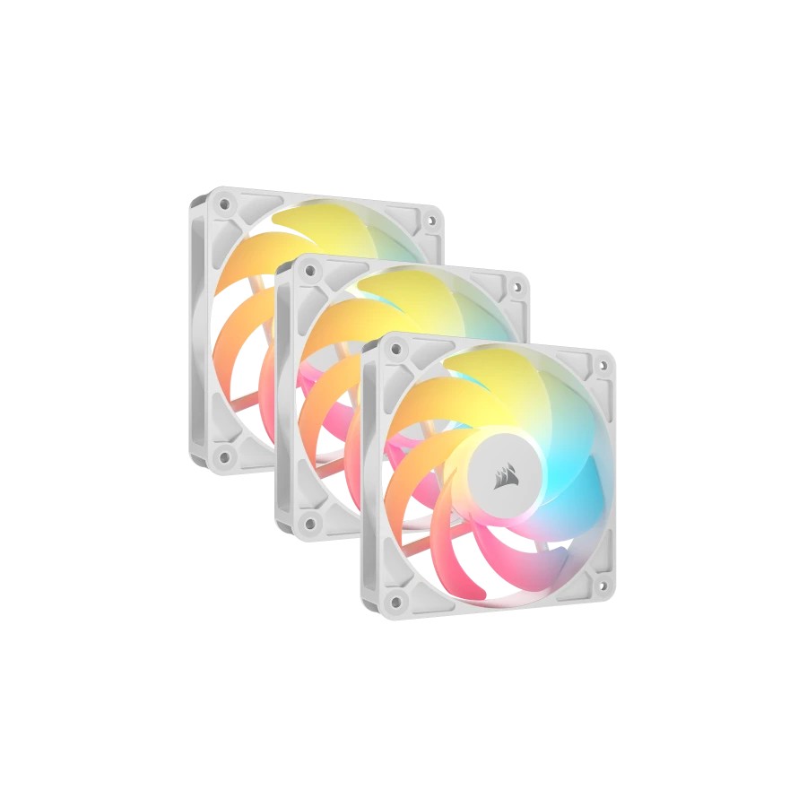 31837-Corsair RS120-R ARGB Carcasa del ordenador Ventilador 12 cm Blanco 3 pieza(s)