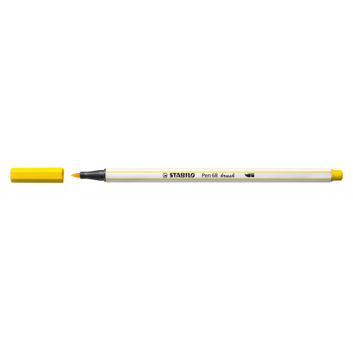 3198-ROTULADOR PUNTA FIBRA PINCEL PEN 68 BRUSH AMARILLO STABILO 568/44