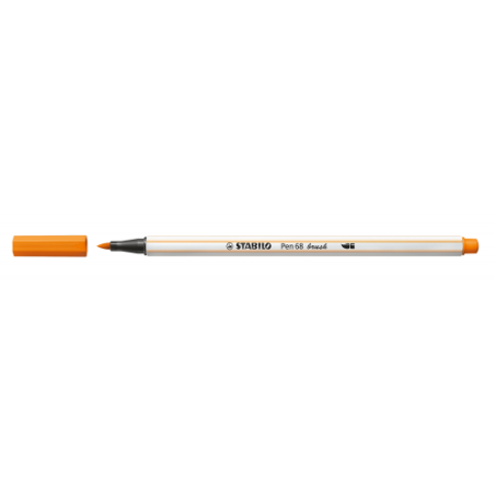 3200-ROTULADOR PUNTA FIBRA PINCEL PEN 68 BRUSH NARANJA STABILO 568/54