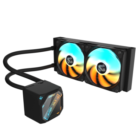 32079-GIGABYTE GAMING 240 Refrigeracion Liquida para CPU - 2x120mm Ventiladores ARGB, mecanismo de enclavamiento desliza