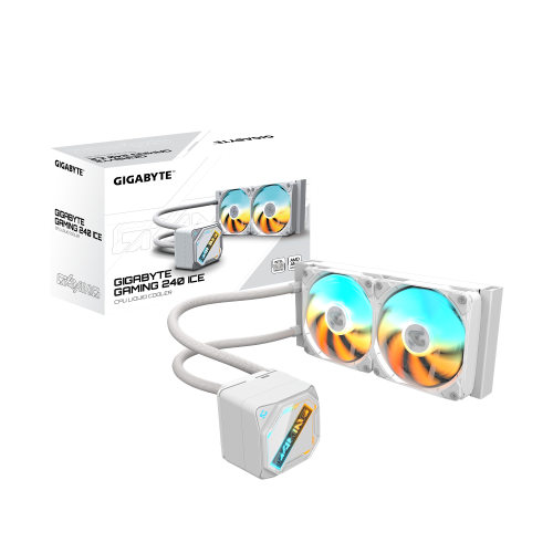 32080-GIGABYTE GAMING 240 ICE Refrigeracion Liquida para CPU - 2x120mm Ventiladores ARGB, mecanismo de enclavamiento des