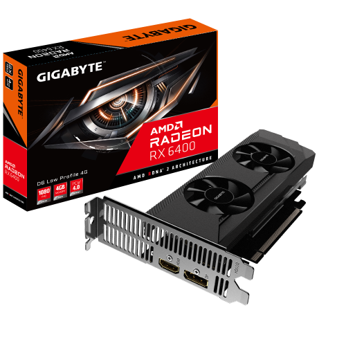 32136-Gigabyte Radeon RX 6400 D6 LOW AMD 4 GB GDDR6