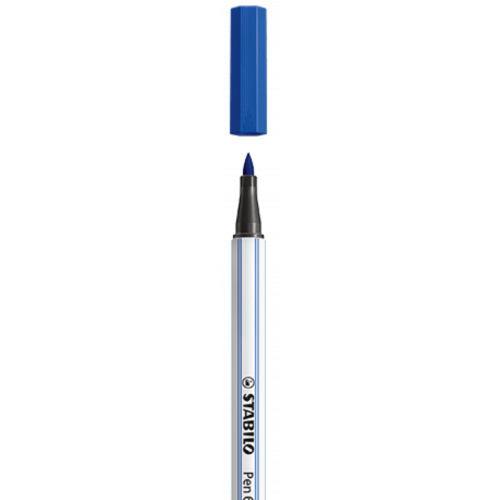 3214-ROTULADOR PUNTA FIBRA PINCEL PEN 68 BRUSH AZUL STABILO 568/32