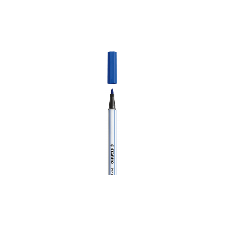 3214-ROTULADOR PUNTA FIBRA PINCEL PEN 68 BRUSH AZUL STABILO 568/32