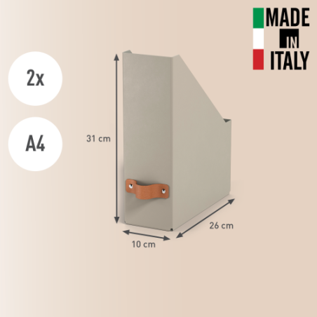 32193-PACK 2 REVISTEROS DE CARTON COLOR BEIGE LEITZ 24710012