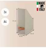 32193-PACK 2 REVISTEROS DE CARTON COLOR BEIGE LEITZ 24710012