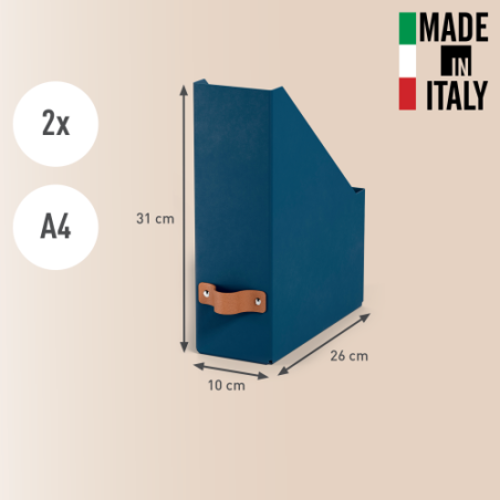 32197-PACK 2 REVISTEROS DE CARTON COLOR AZUL LEITZ 24710068