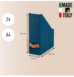 32197-PACK 2 REVISTEROS DE CARTON COLOR AZUL LEITZ 24710068