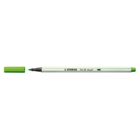 3220-ROTULADOR PUNTA FIBRA PINCEL PEN 68 BRUSH VERDE HOJA STABILO 568/43