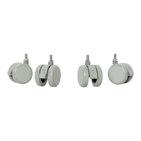 32202-PACK DE 4 RUEDAS PARA MESA ELECTRICA COLOR GRIS KENSINGTON 53740085