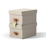 32210-PACK 2 CAJAS DE ALMACENAMIENTO CARTON PEQUENA COLOR BEIGE LEITZ 61470012