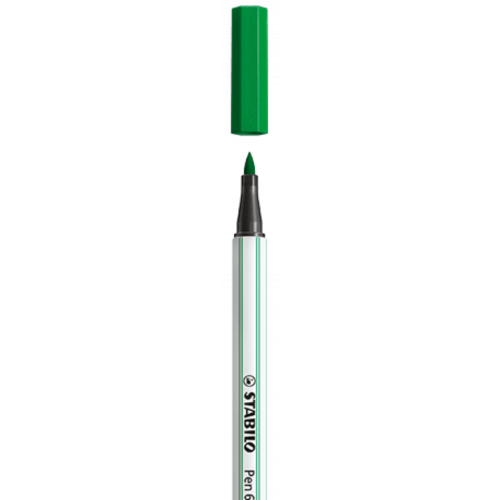 3222-ROTULADOR PUNTA FIBRA PINCEL PEN 68 BRUSH VERDE STABILO 568/36