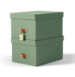 32228-PACK 2 CAJAS DE ALMACENAMIENTO CARTON MEDIANA COLOR VERDE LEITZ 61490050