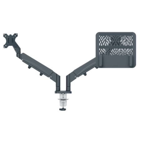 32238-BRAZO DUAL PARA MONITOR Y PORTATIL LEITZ ERGO SPACESAVING COLOR  GRIS OSCURO KENSINGTON 65380089