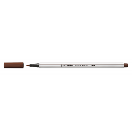 3230-ROTULADOR PUNTA FIBRA PINCEL PEN 68 BRUSH MARRON STABILO 568/45