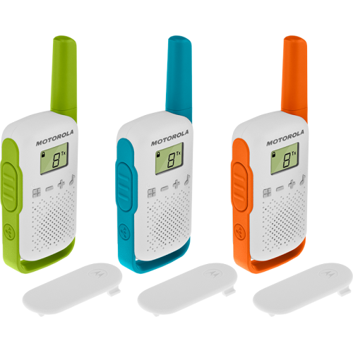 32303-PACK 3 WALKIE TALKIE T42 VERDE/AZUL/NARANJA T42 MOTOROLA 59T42TRIPLEPACK