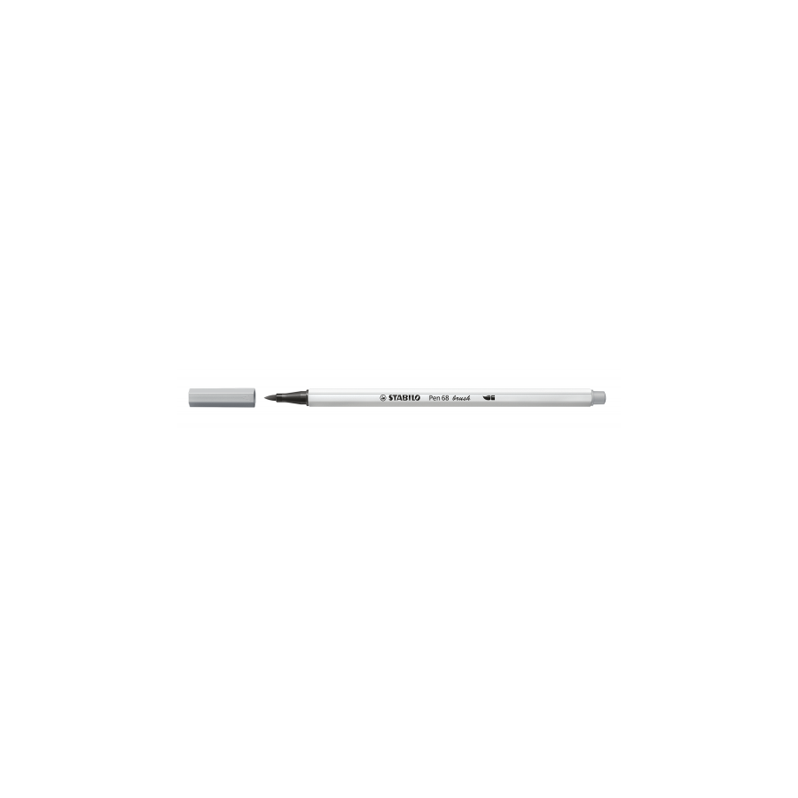 3232-ROTULADOR PUNTA FIBRA PINCEL PEN 68 BRUSH GRIS MEDIO STABILO 568/95