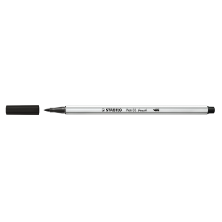 3235-ROTULADOR PUNTA FIBRA PINCEL PEN 68 BRUSH NEGRO STABILO 568/46