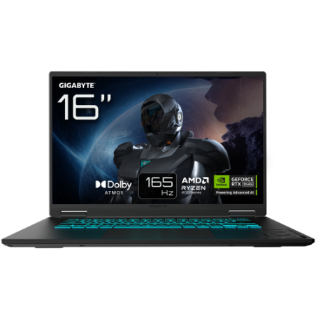 32381-GIGABYTE PORTATIL GAMING A16 GA63WHAB7W,AMD RYZEN 7 260,32GB DDR5,SSD 1TB,16" IPS WUXGA 165HZ,RTX5070/8GB,FREE DOS