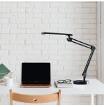 32447-LAMPARA LED4STARS SOBREMESA CON CABEZAL PIVOTABLE 150X565X280 MM NEGRO ARCHIVO 2000 5061B NE