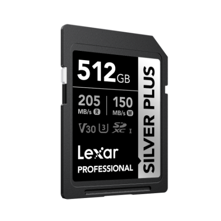 32612-Lexar Professional SILVER PLUS 512 GB SDXC UHS-I