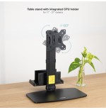 32741-TooQ Soporte de mesa para pantallas 17"-27" con soporte integrado para CPU Ligera