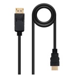 32826-Nanocable Cable conversor DISPLAYPORT a HDMI, DP/M - HDMI/M, Negro, 3.0 M