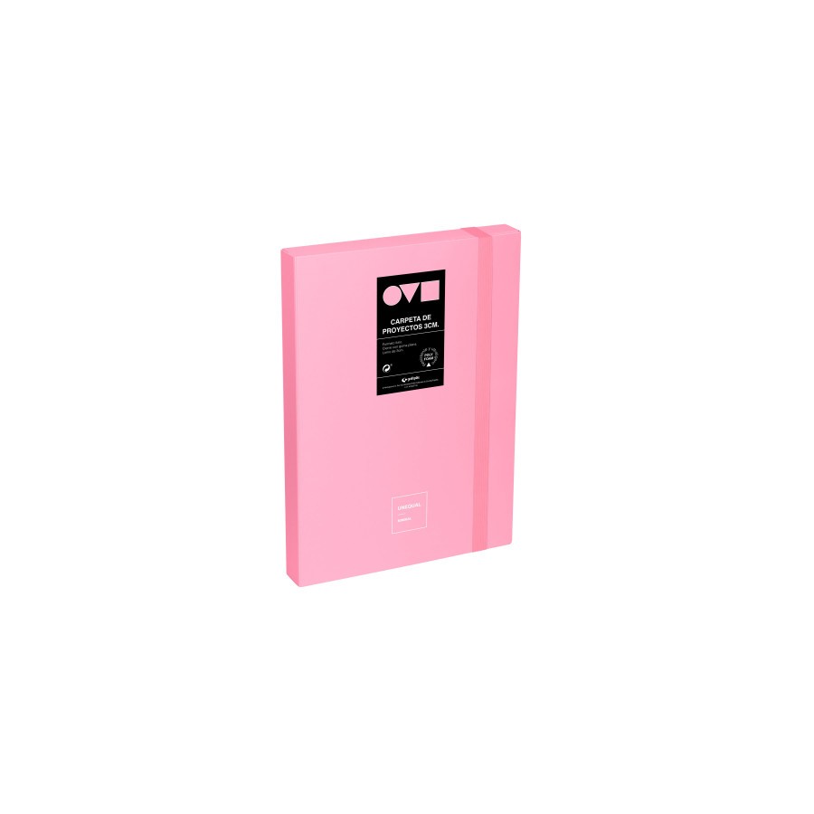 32913-CAJA DE PROYECTOS 3CM EN POLYFOAM UNEQUAL MINIMAL ROSA GRAFOPLAS 91271053