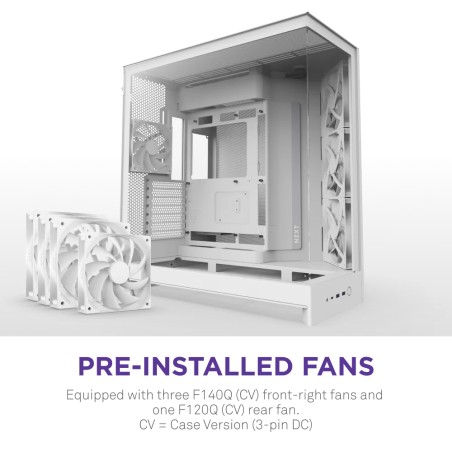 32927-CAJA NZXT H9 FLOW (2025) DUAL-CHAMBER MID-TOWER CASE - ALL WHITE