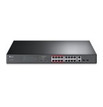 33044-TP-LINK TL-SL1218MP No administrado Gigabit Ethernet (10/100/1000) Energia sobre Ethernet (PoE) Negro