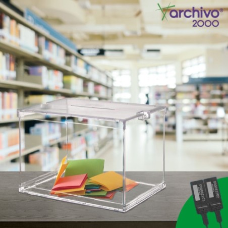 33047-URNA ELECTORAL METACRILATO MODELO OFICIAL 310x440x315MM CON 2 PRECINTOS SEGURIDAD ARCHIVO2000 6158 CS TP