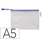 33137-PACK DE 8 BOLSAS ZIPPER MULTIUSOS PVC - CON CIERRE CREMALLERA A5 COLOR AZUL TARIFOLD 509021
