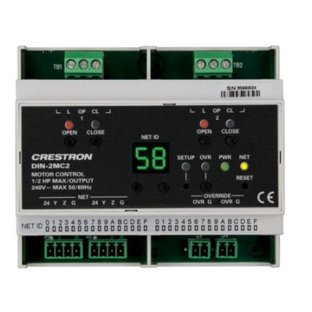 33141-CRESTRON DIN RAIL MOTOR CONTROL, 2 FEEDS, 2 CHANNELS (DIN-2MC2) 6501745