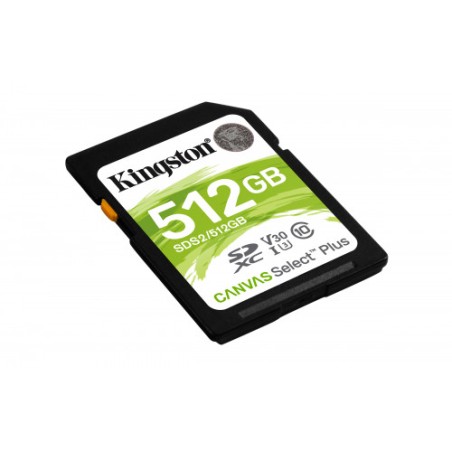 3327-Kingston Technology Canvas Select Plus memoria flash 512 GB SDXC Clase 10 UHS-I